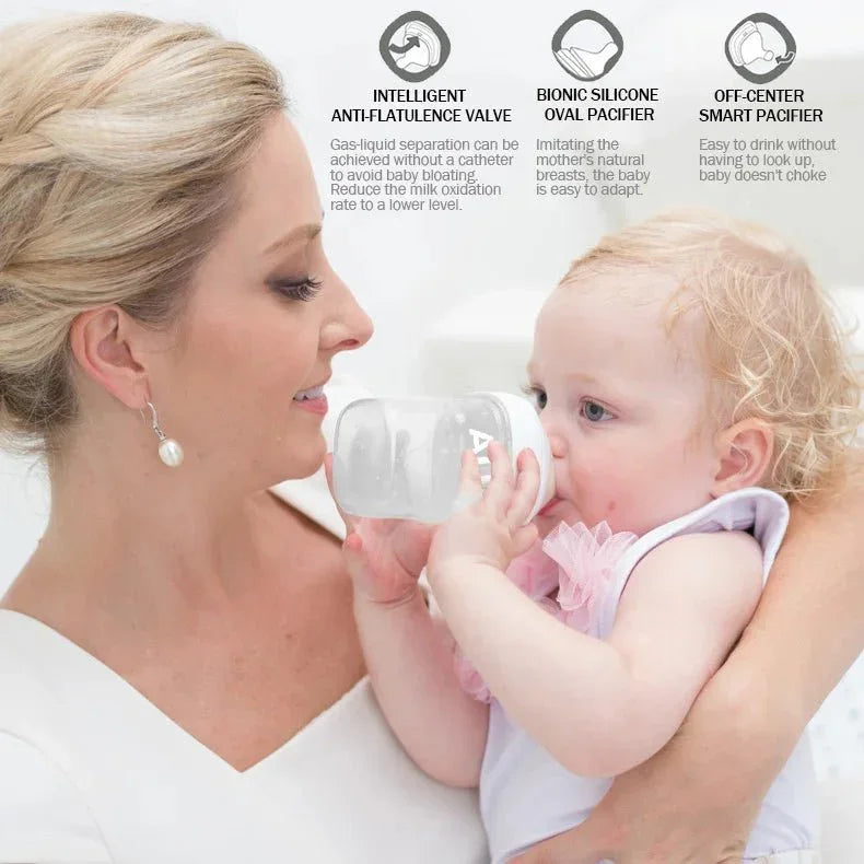 🍼 Biberón Anticólicos GIGGLE & COOS – Alimentación Cómoda y Sin Gases 🍼 - Giggle & Coos