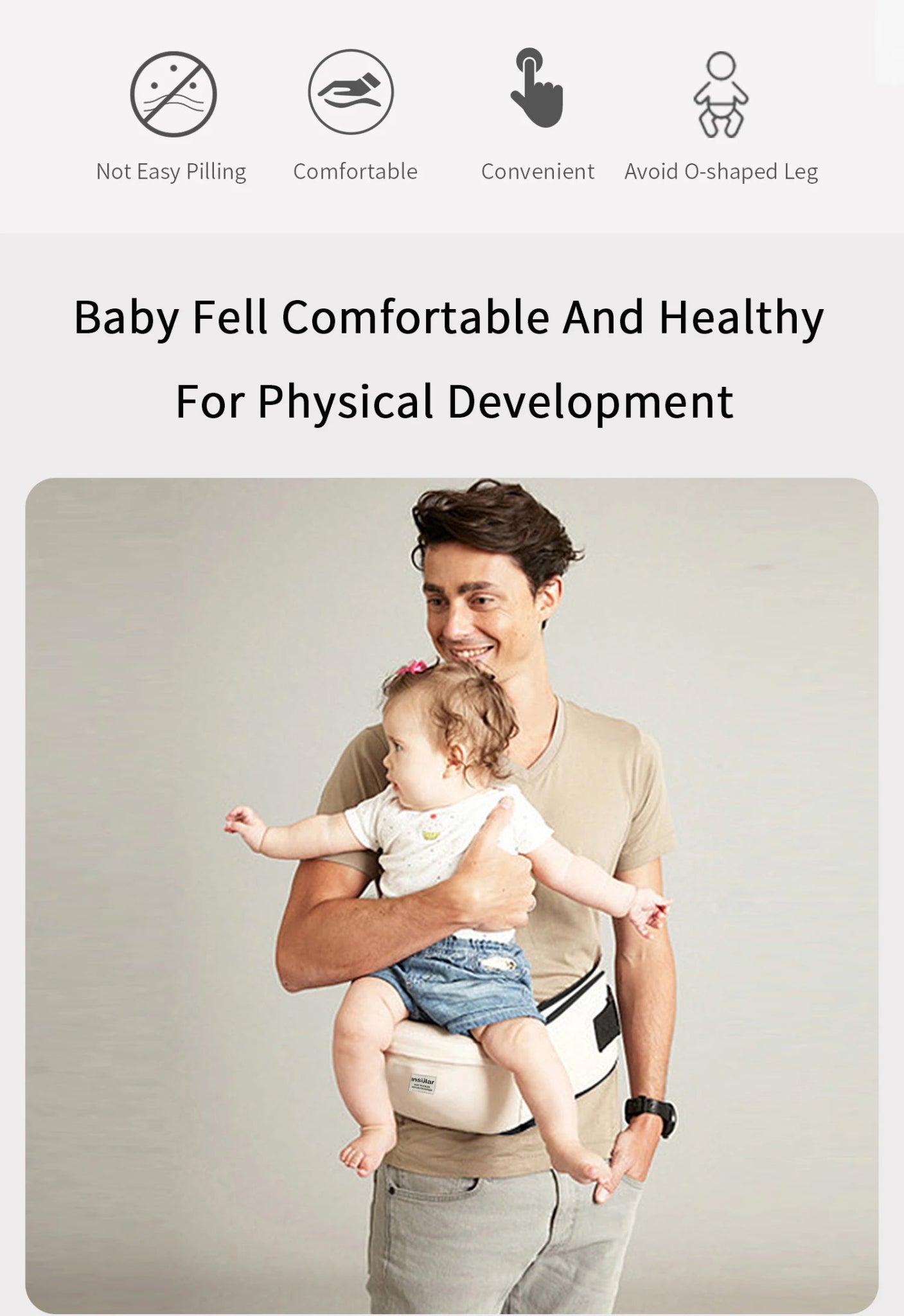 🤱 Portabebés Ergonómico GIGGLE & COOS – Comodidad y Cercanía para Ambos 🤱 - Giggle & Coos